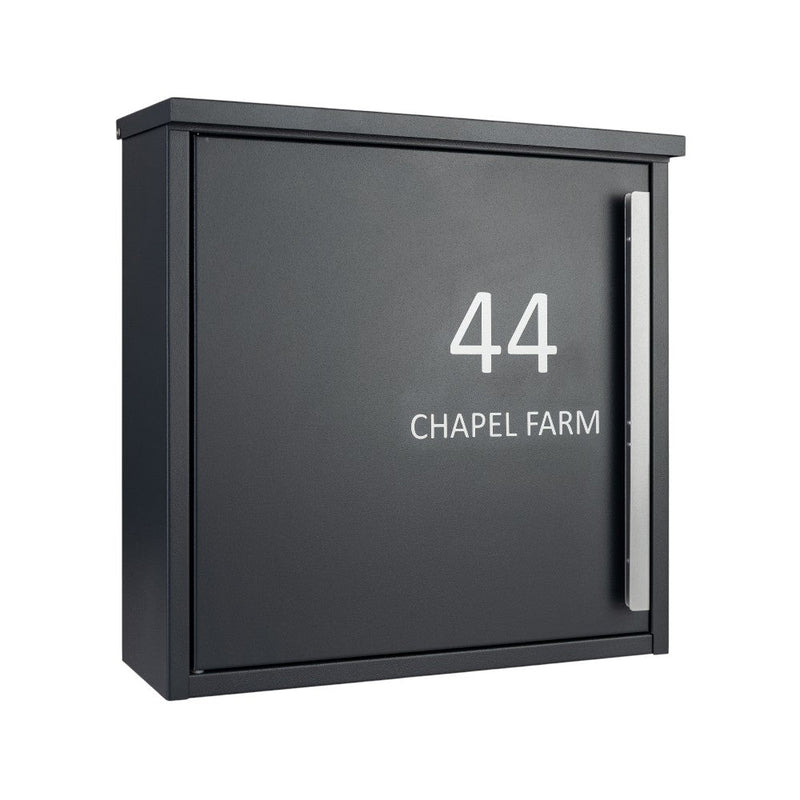 External Free Standing Letterbox   Jackdaw   Dark Grey With Personalisation