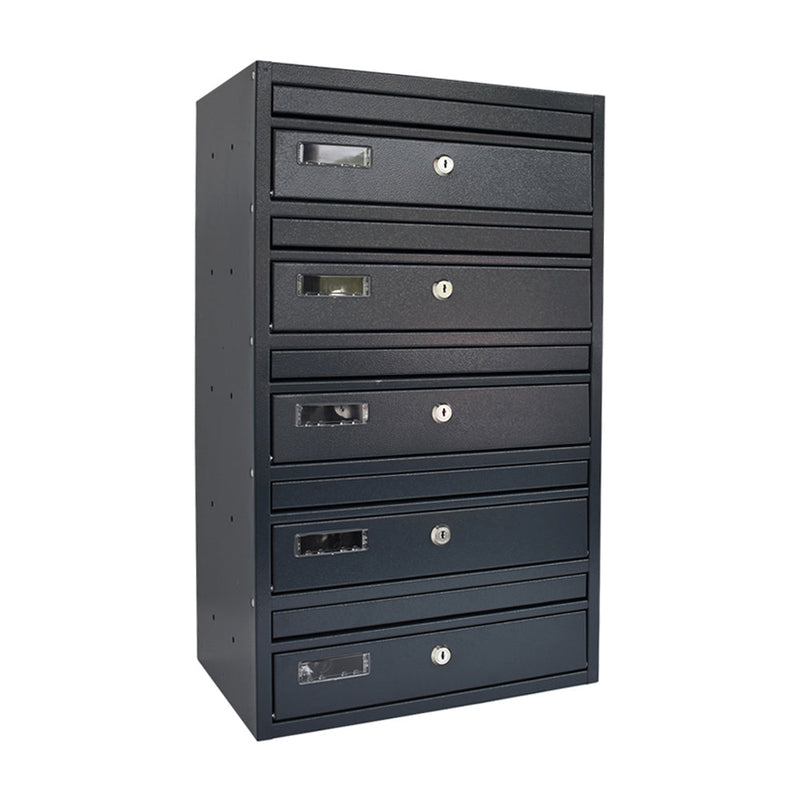 E1S Multiple Letterboxes Dark Grey in Stock