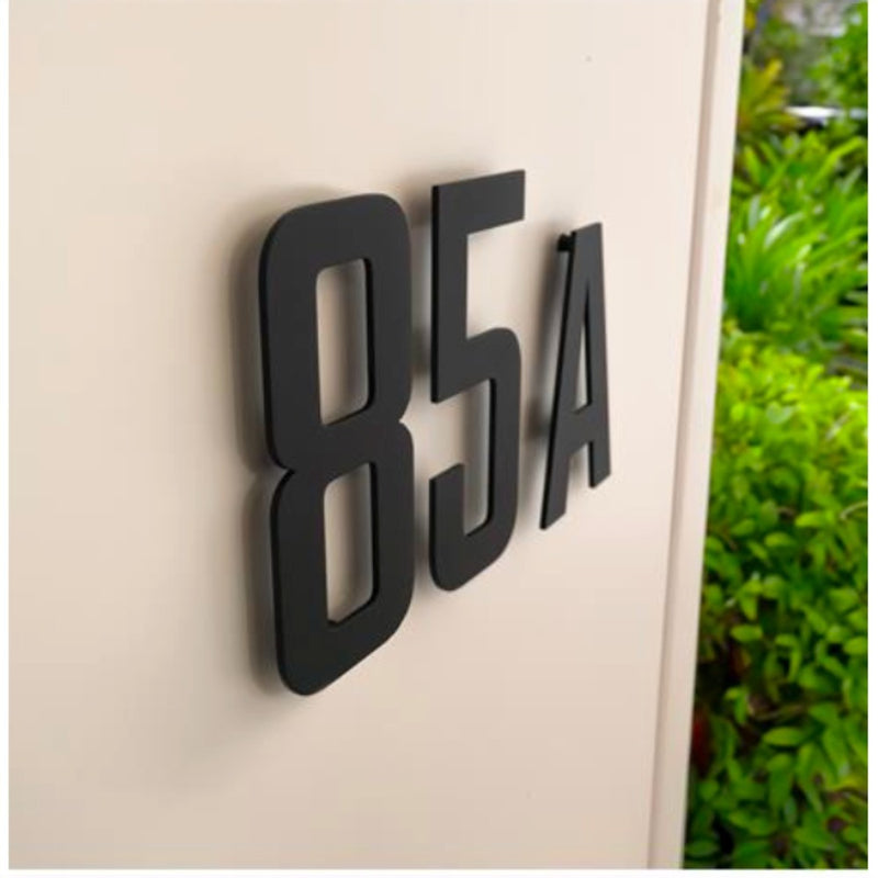 Stylish Stainless Steel House Numbers   Anthracite Grey RAL 7016_Numbers Letters_Sample