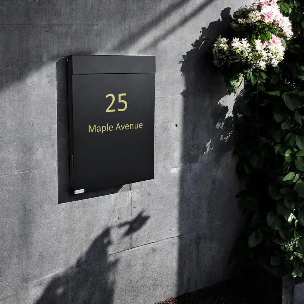 Tonale Wall Mounted Minimalistic Black Letterbox Photoroom