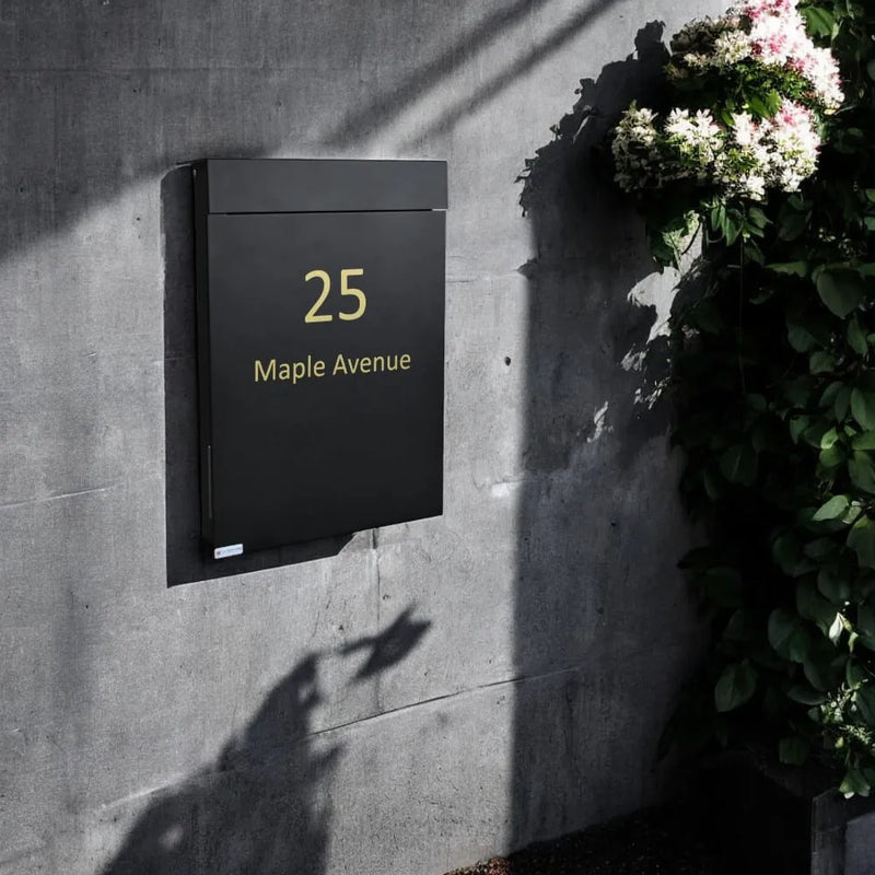 Tonale Wall Mounted Minimalistic Black Letterbox Photoroom