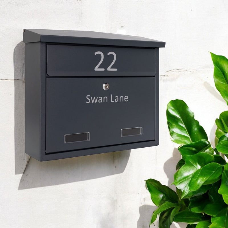 Wall Mounted External Post Box SD5 With Personalised Address