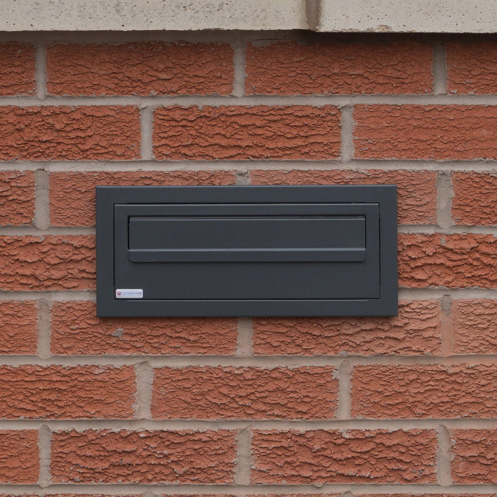 Large Letterbox Rolle Dark Grey Front Lifestyle Image