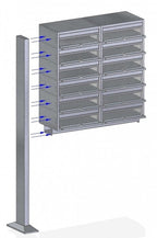Post Boxes for Flats Free Standing Internal Locking - Urban Easy E1