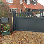 Anthracite Grey Outdoor Post Box Partridge