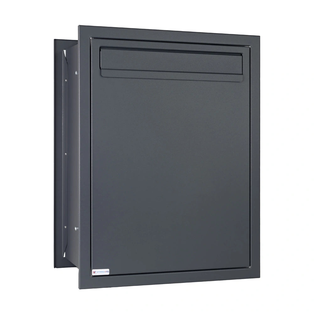 Anthracite Grey Through Wall Telescopic Post Box Toldi