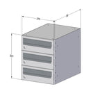 Apartment Mailboxes C2 Compact Bank Of 3 Drawing