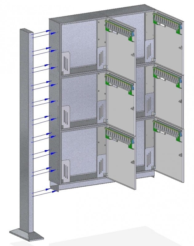 Free Standing Communal Post Boxes Urban Easy SIM Front Access