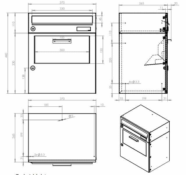 Beta Parcel Boxes With Integrated Letterboxes for Flats And Offices