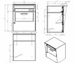 Wall Mounted Parcel Box for Home Outdoor Locking Weatherproof Galvanised Steel - Beta