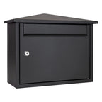 Black External Wall Mounted Post Box Kestrel