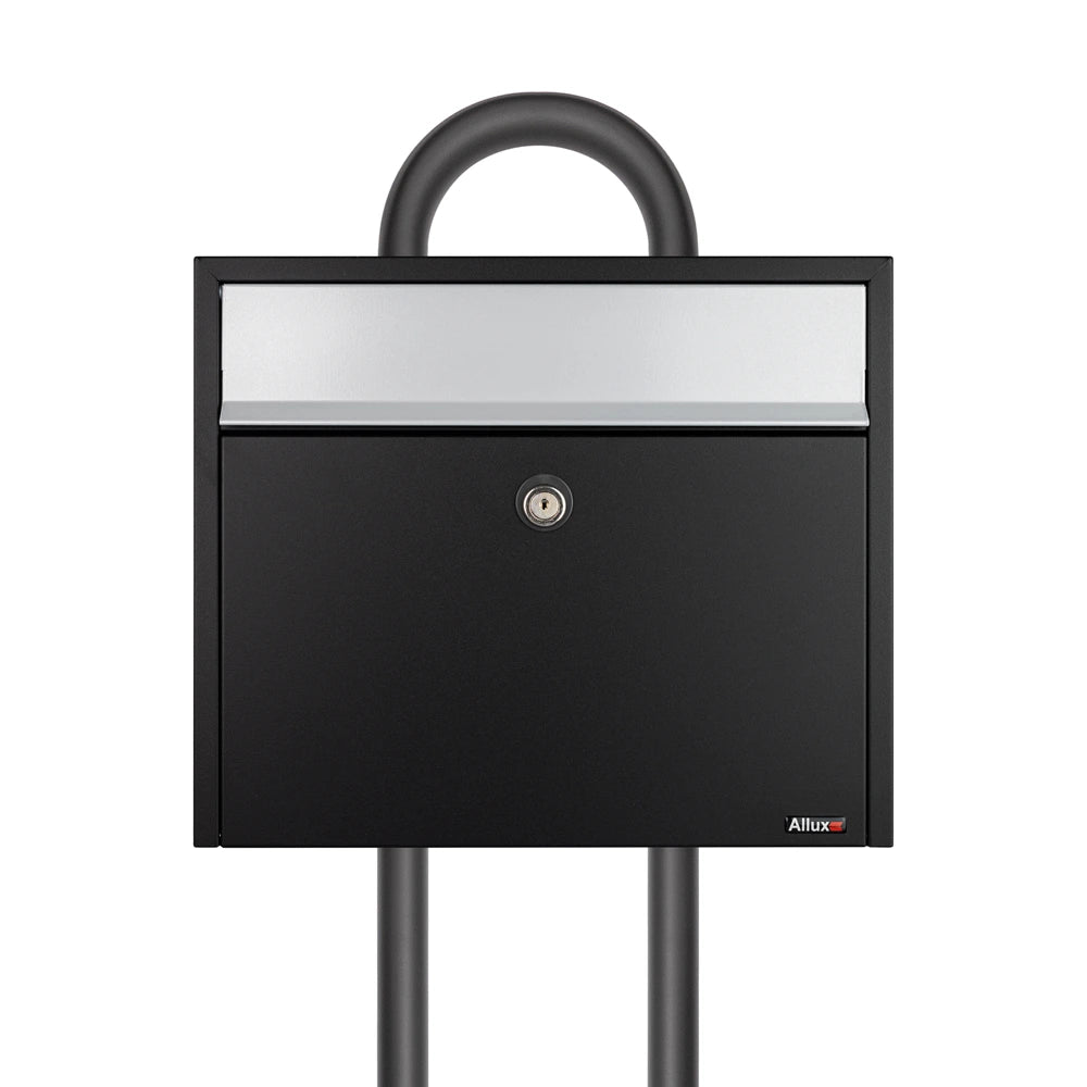 Black Free Standing Post Box Allux LT150