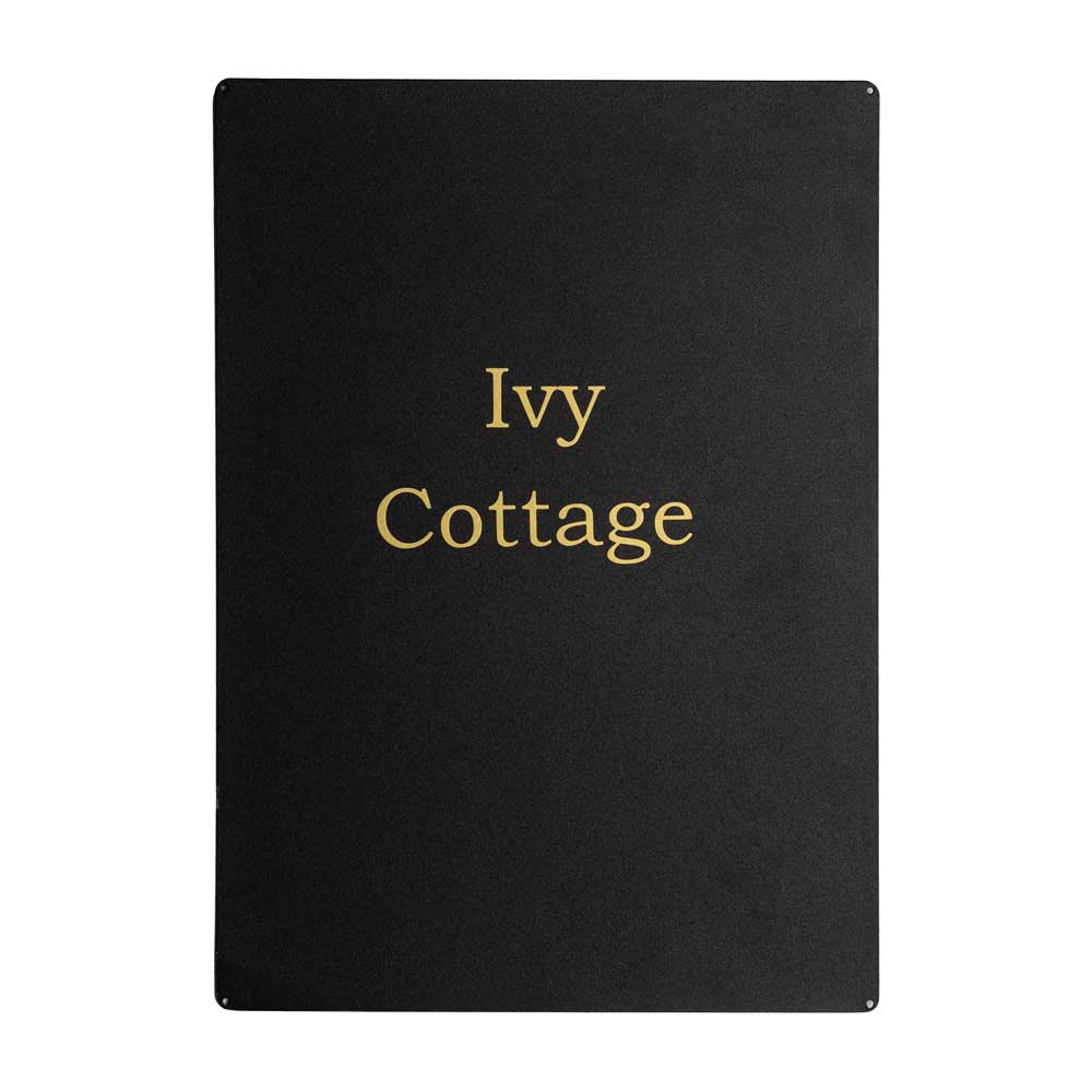 Black Letterbox With Gold Letters Personalised