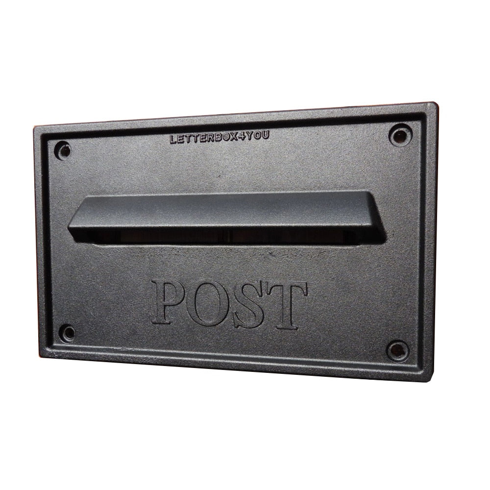 Cast Aluminium Letter Plate For Gates Nero
