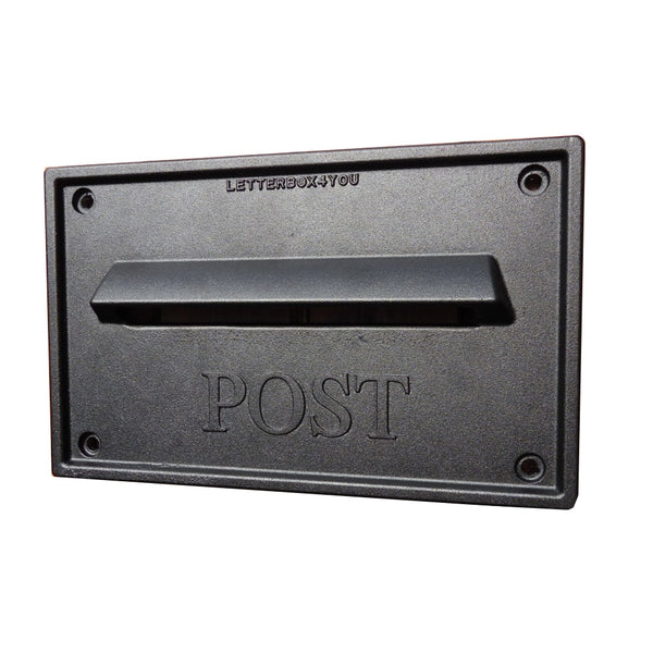 Cast Aluminium Letter Plate For Gates Nero