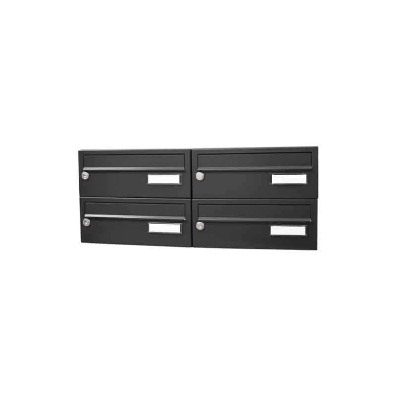 City Hall LBD-015 Recess Mounted Post Boxes with Trim Anthracite Grey RAL 7016