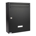 Communal Black Wall Mounted Post Box External W5