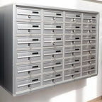 Communal Post Boxes Silver Aluminum Finish Modular 270