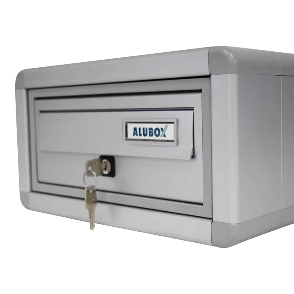 Post Boxes for Flats Free Standing Internal Locking in Anodized Silver - Tocco Di Italia Modular 270