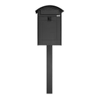 Dark Grey Post Mounted Letterbox Albertina