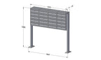 Post Boxes for Flats Free Standing Internal Locking - Urban Easy E1
