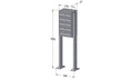Post Boxes for Flats Free Standing Internal Locking - Urban Easy E1