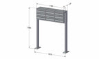 Post Boxes for Flats Free Standing Internal Locking - Urban Easy E1