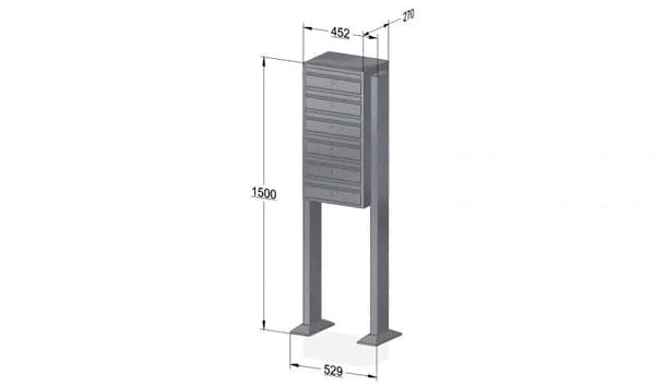 Free Standing Internal Post Boxes for Flats Urban Easy E1 Lite