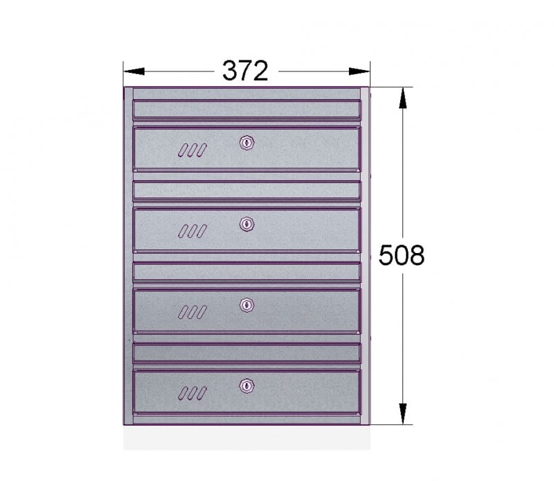 E1_4 front letterbox for flats