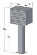 Free Standing Communal Post Boxes – C2 Compact Urban Easy