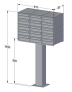 Free Standing Communal Post Boxes – C2 Compact Urban Easy