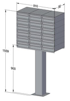 Free Standing Communal Post Boxes – C2 Compact Urban Easy