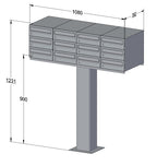 Free Standing Communal Post Boxes – C2 Compact Urban Easy