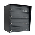 E3 Urban Easy External Post Boxes For Flats Bank Of 4