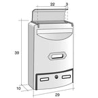Wall Mounted Post Box Large Locking Cast Aluminium - Europa Maxi