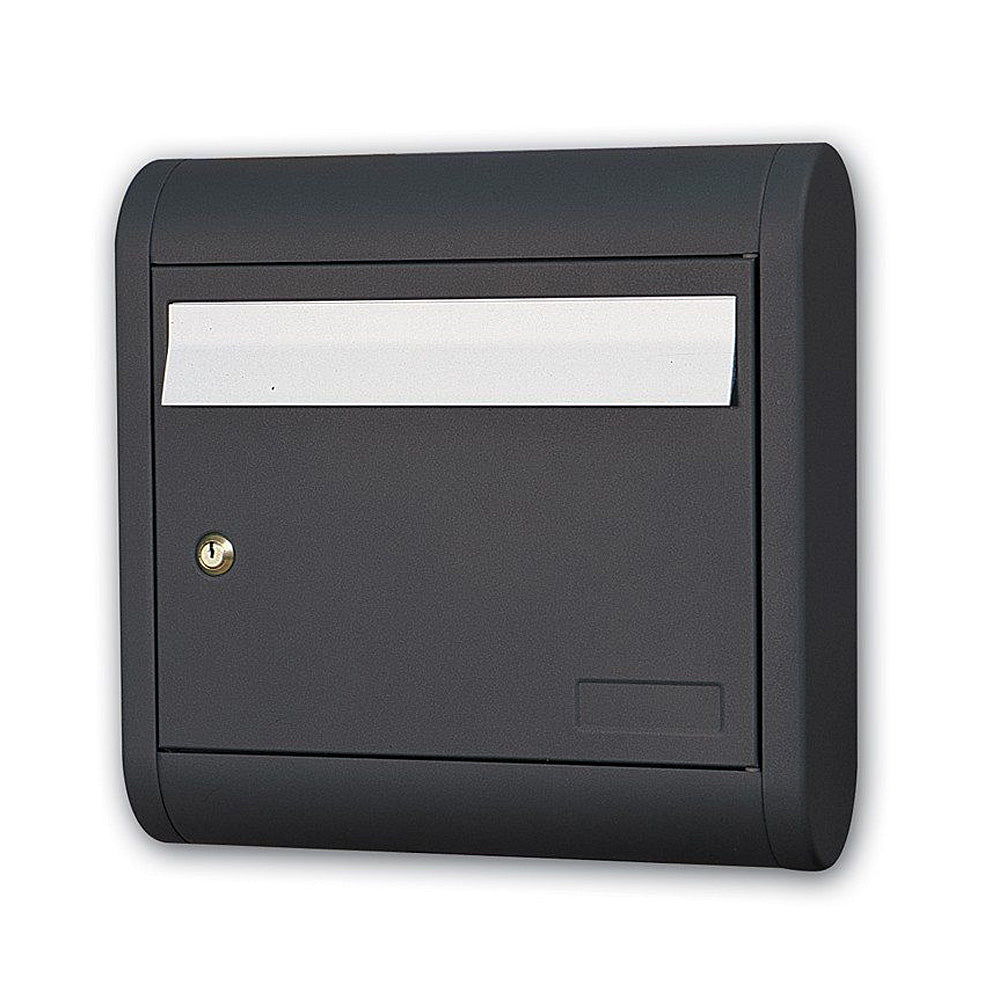 External Lockable Large Post Box   Sole   Dark Grey