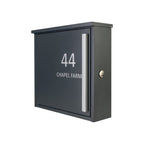 External Wall Mounted Letterbox   Jackdaw   Dark Grey Side Lock