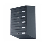 External Wall Mounted Post Boxes For Flats   Sparrow   Anthracite Grey   Bank Of 5