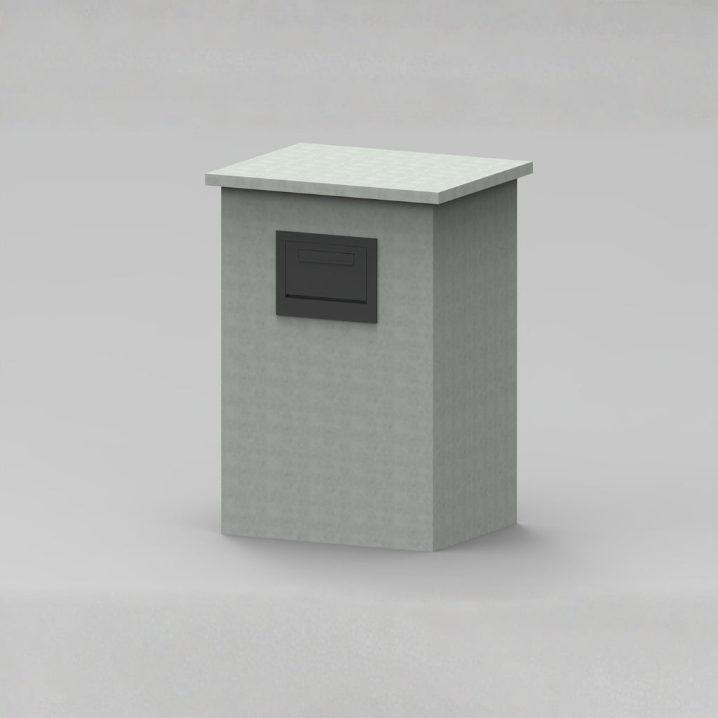 Through Pillar Parcel Delivery System with Letterbox Epsilon-Pillar