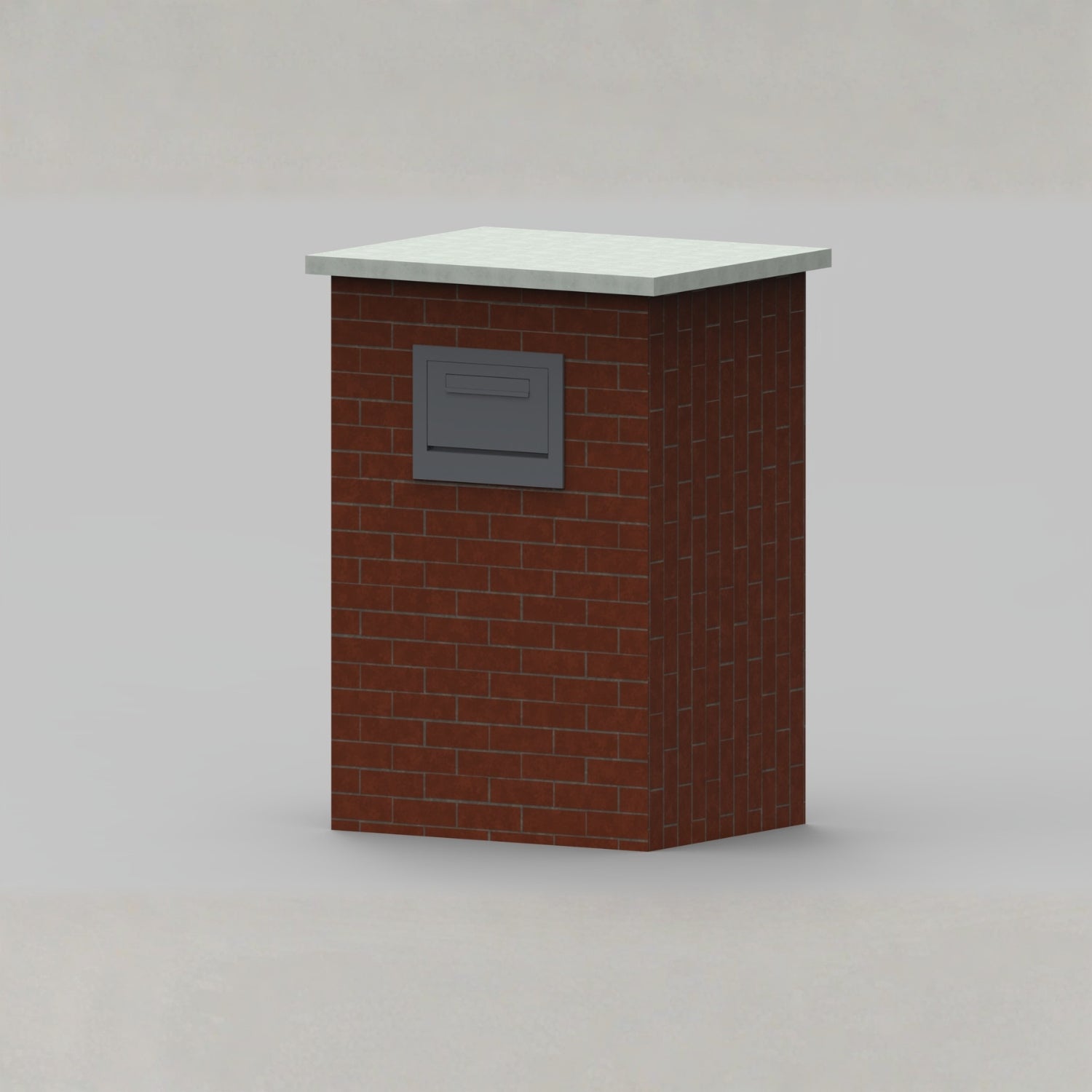 Through Pillar Parcel Delivery System with Letterbox Epsilon-Pillar