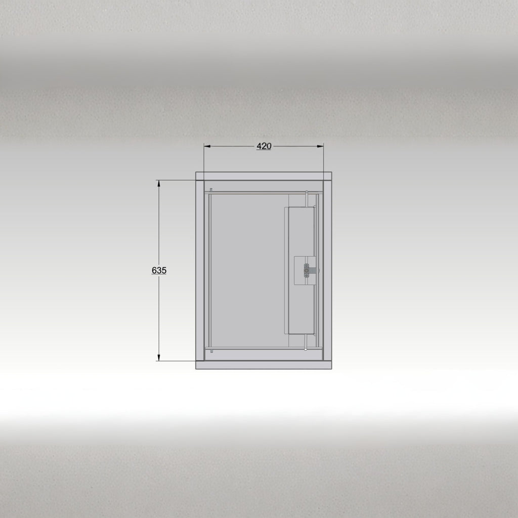 Through Pillar Parcel Delivery System with Letterbox Epsilon-Pillar