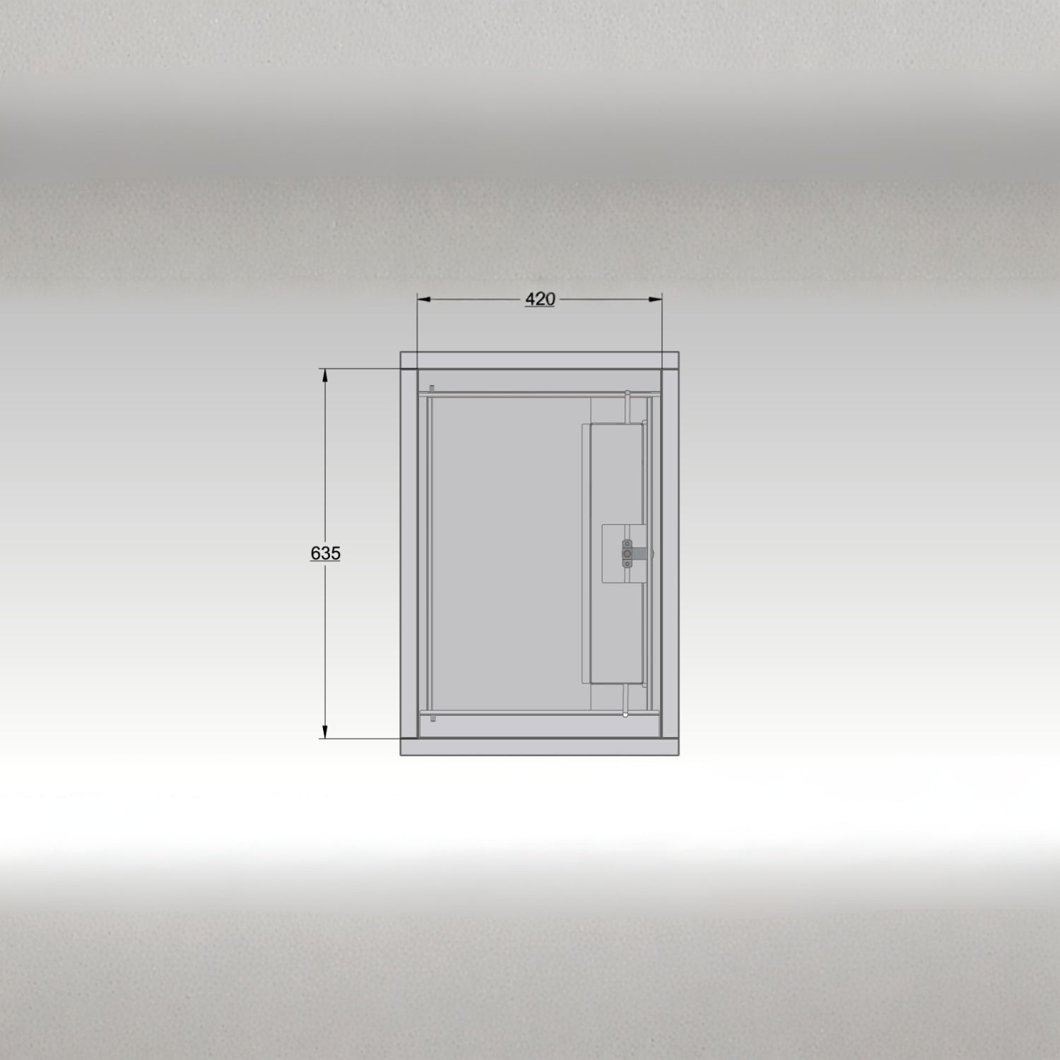 Through Pillar Parcel Delivery System with Letterbox Epsilon-Pillar