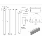FR 2 Stand With Narrow Bracket   Dimensions Drawing