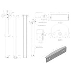 FR 2 Stand With Wide Bracket   Dimensions Drawing