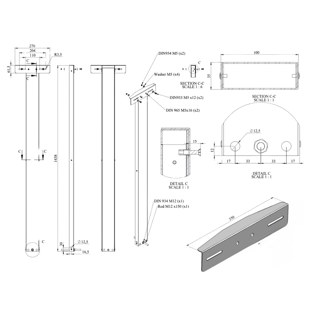 Free Standing External Letterbox – WA1 with FR-2 Stand
