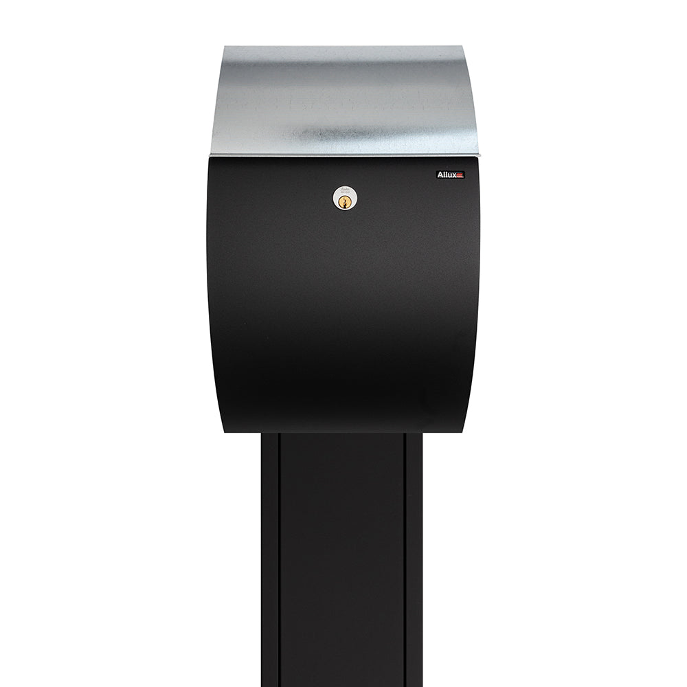 Free Standing Black Large Post Box Allux 7000 SS