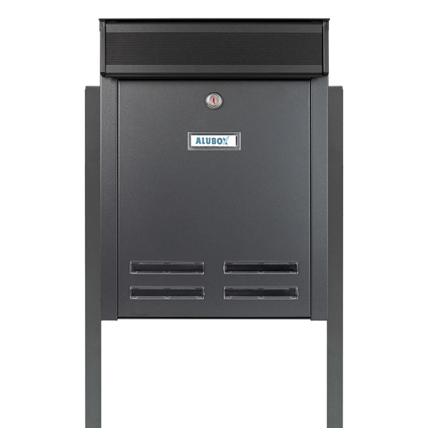 Free Standing External Anthracite Post Box Magnum