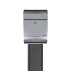 Free Standing External Post Box Allux 5000 Galvanised Steel 1001 Grey 