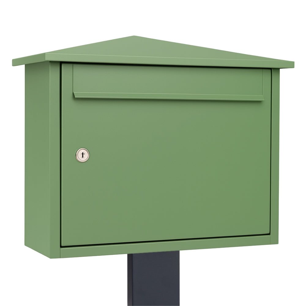 Free Standing Outdoor Letter Box   Kestrel   Pale Green