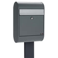 Free Standing Outdoor Letterbox   Allux 5000 FR 2 Anthracite Grey